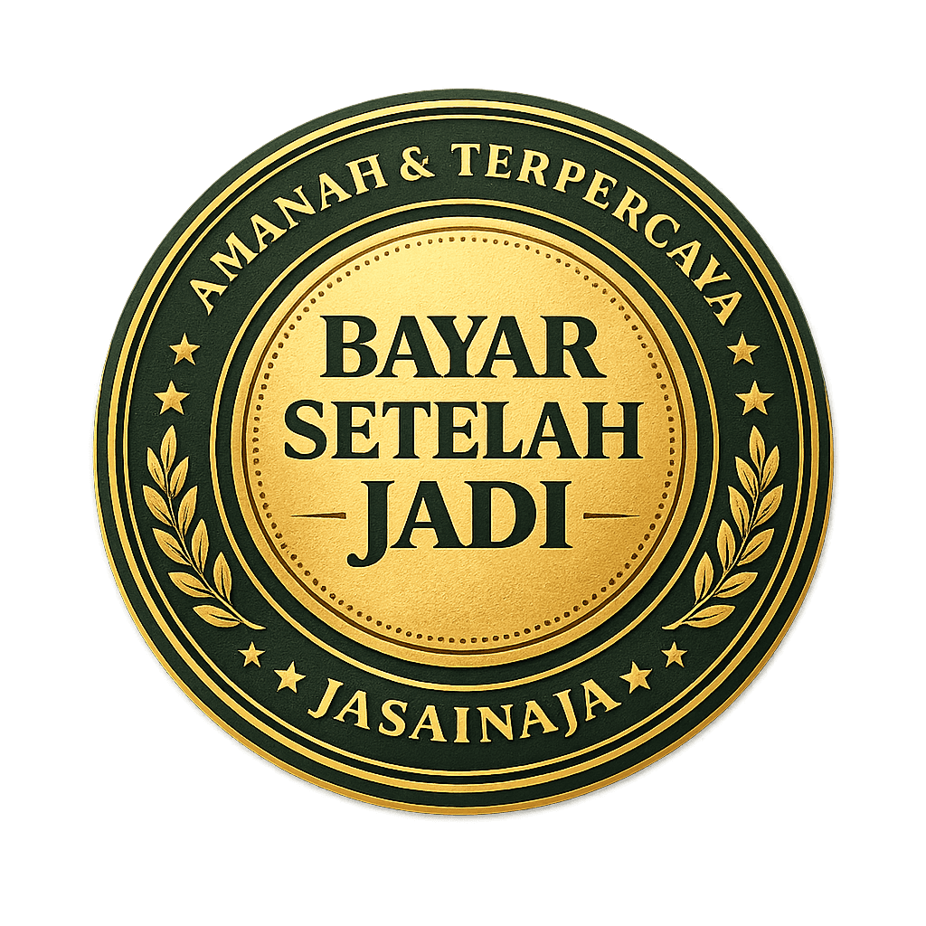 Segel: Amanah & Terpercaya — Bayar Setelah Jadi