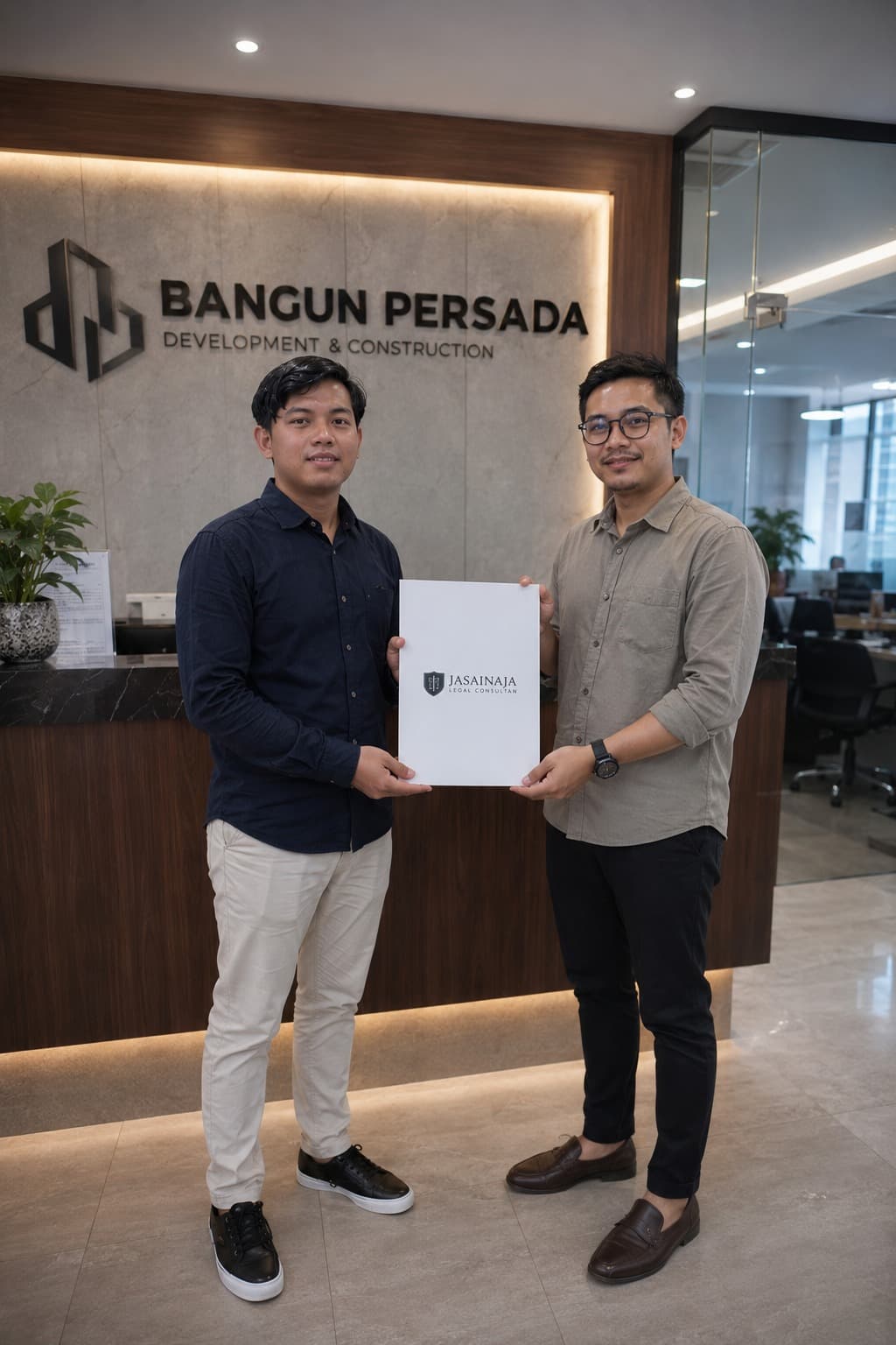 Momen serah terima dokumen legalitas bersama PT Bangun Persada