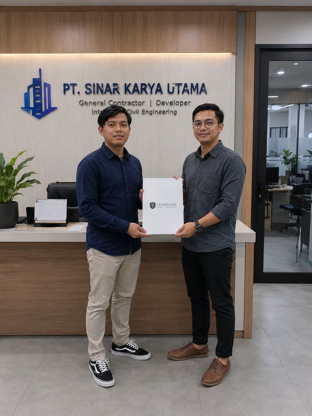 Momen serah terima dokumen legalitas bersama PT Sinar Karya Utama